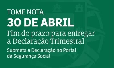 Os trabalhadores independentes têm até dia 30 de abril para entregar a sua Decla…