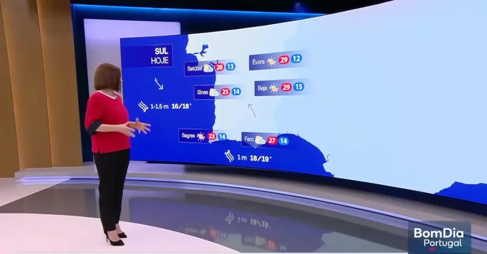 Previsão do estado do tempo 
   RTP1, 27/04/2026