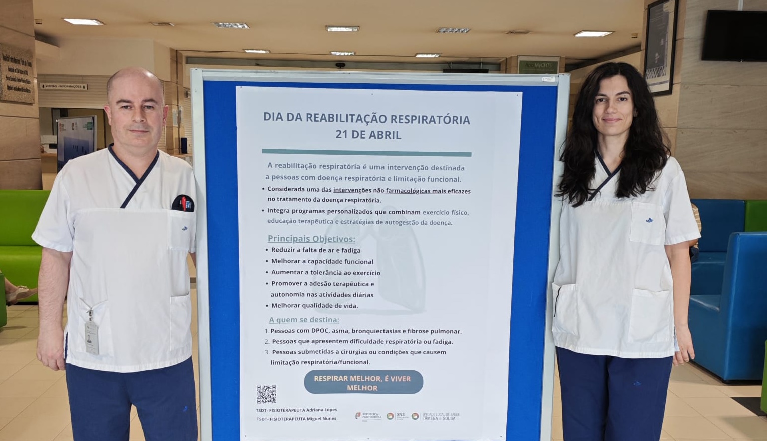 ULS Tâmega e Sousa assinalou Dia da Reabilitação Respiratória com exposição de cartazes informativos
