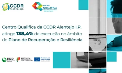 Centro Qualifica da CCDR Alentejo IP atinge 138,4% de execução no âmbito do PRR « Comissão de Coordenação e Desenvolvimento Regional do Alentejo, I.P.