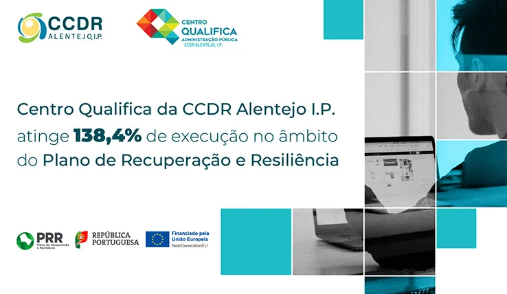 Centro Qualifica da CCDR Alentejo IP atinge 138,4% de execução no âmbito do PRR « Comissão de Coordenação e Desenvolvimento Regional do Alentejo, I.P.