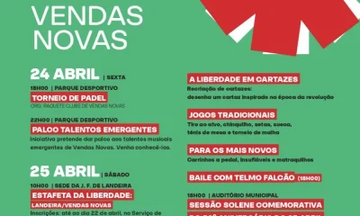 Vendas Novas celebra 52 anos de Abril com programa focado no desporto e convívio popular