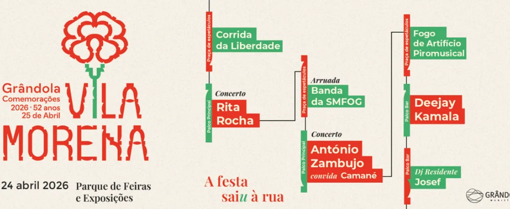 Grândola celebra 52 anos do 25 de abril com homenagens e concertos no Parque de Feiras
