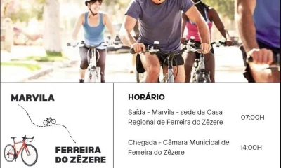 Cicloturismo liga Marvila a Ferreira do Zêzere em percurso de 155 quilómetros