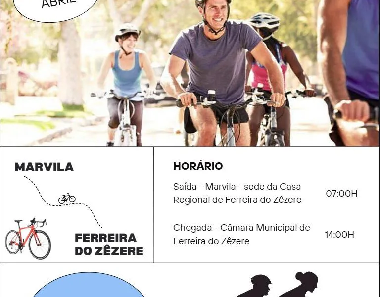 Cicloturismo liga Marvila a Ferreira do Zêzere em percurso de 155 quilómetros