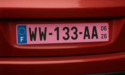 França implementa matrículas cor-de-rosa para veículos temporários