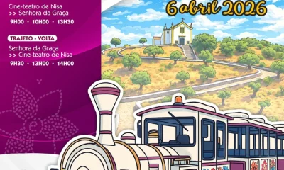 Comboio turístico assegura transporte na Romaria de Nossa Senhora da Graça