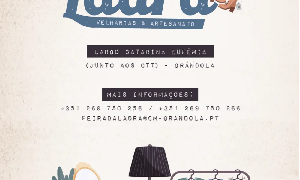 Grândola: Largo Catarina Eufémia recebe Feira da Ladra este sábado