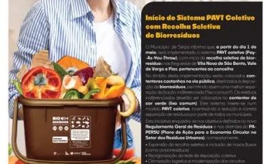 Serpa lança sistema PAYT e recolha de biorresíduos em três freguesias a 1 de maio
