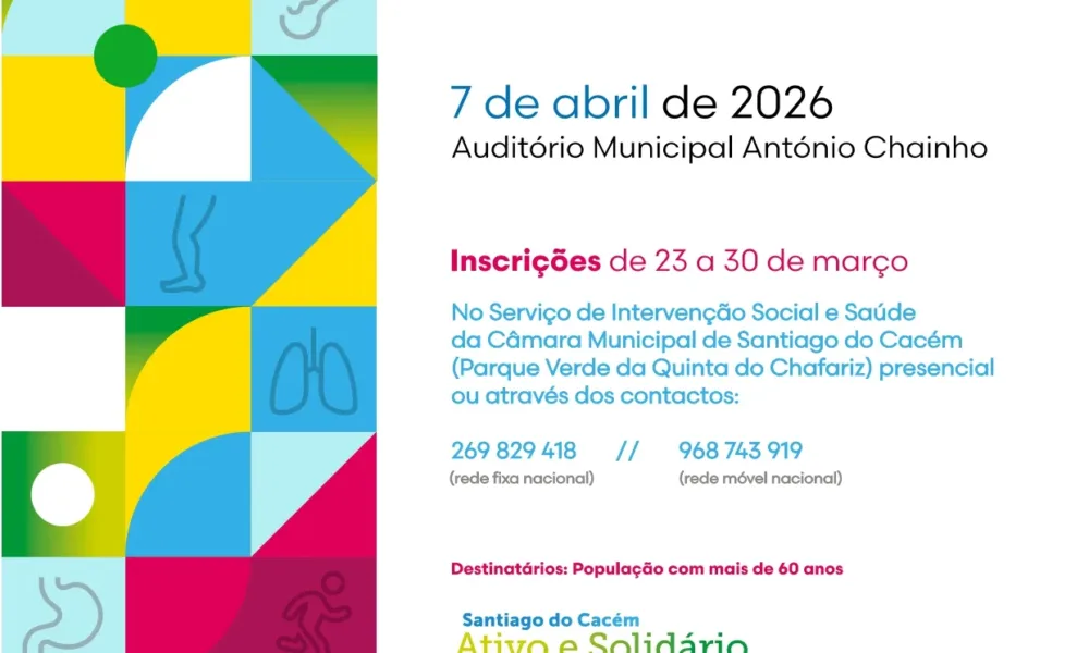 Santiago do Cacém promove 1.º Fórum Desporto e Saúde para seniores