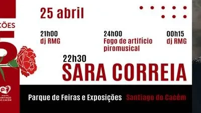 Sara Correia protagoniza celebrações do 25 de Abril em Santiago do Cacém