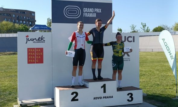 Daniela Campos é a segunda classificada em Omnium no GP Junek Velodromes na República Checa » Ciclismo + TV