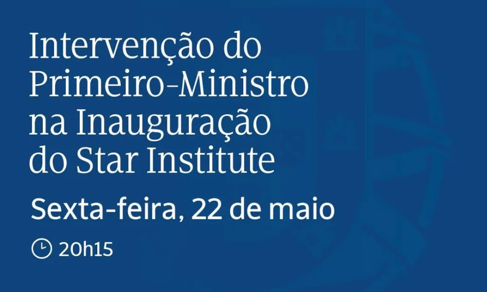Assista à transmissão em direto da intervenção do Primeiro-Ministro na inauguraç…