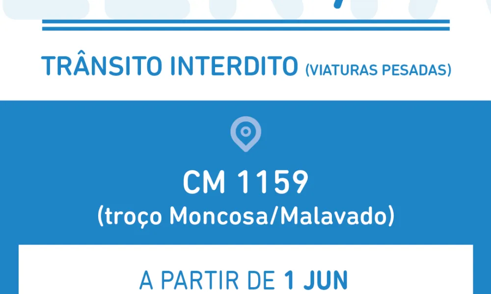 Condicionamento de Trânsito

O Município de Odemira informa que, no âmbito da e…