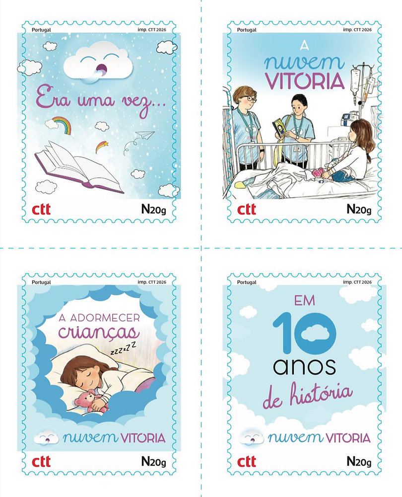 CTT e Nuvem Vitória lançam colecção de selos solidária dedicada a crianças hospitalizadas