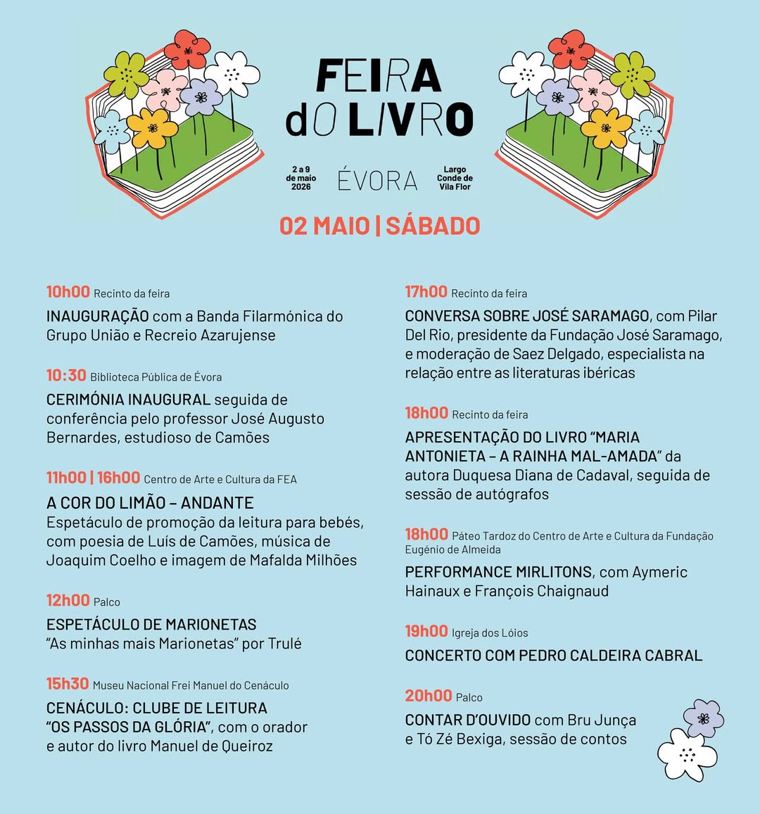 𝗔 𝗙𝗲𝗶𝗿𝗮 𝗱𝗼 𝗟𝗶𝘃𝗿𝗼 𝗲𝘀𝘁𝗮́ 𝗾𝘂𝗮𝘀𝗲 𝗮 𝗰𝗼𝗺𝗲𝗰̧𝗮𝗿! 
Contamos consigo?