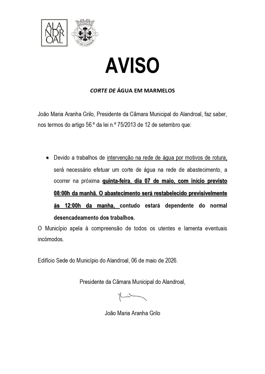 Corte de Água 
 7 de maio 
Aldeia dos Marmelos

#CorteDeAgua
#aldeiadosmarmelos