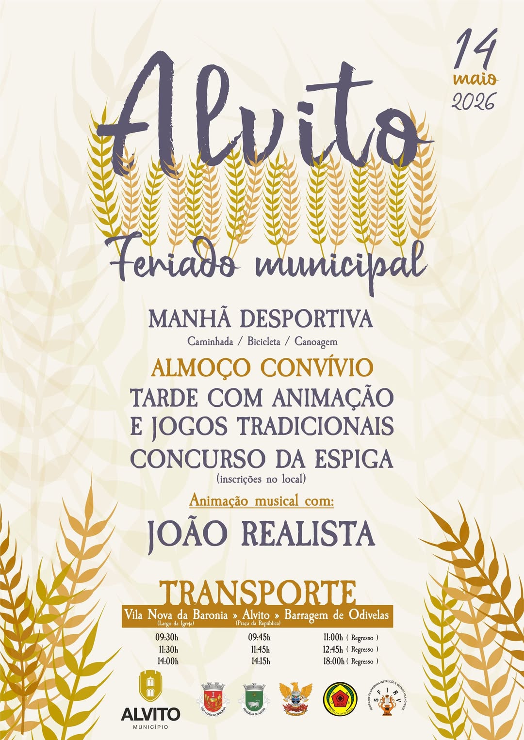 Comemorações do feriado municipal

Dia 14 de maio, festeje o feriado em comunida…