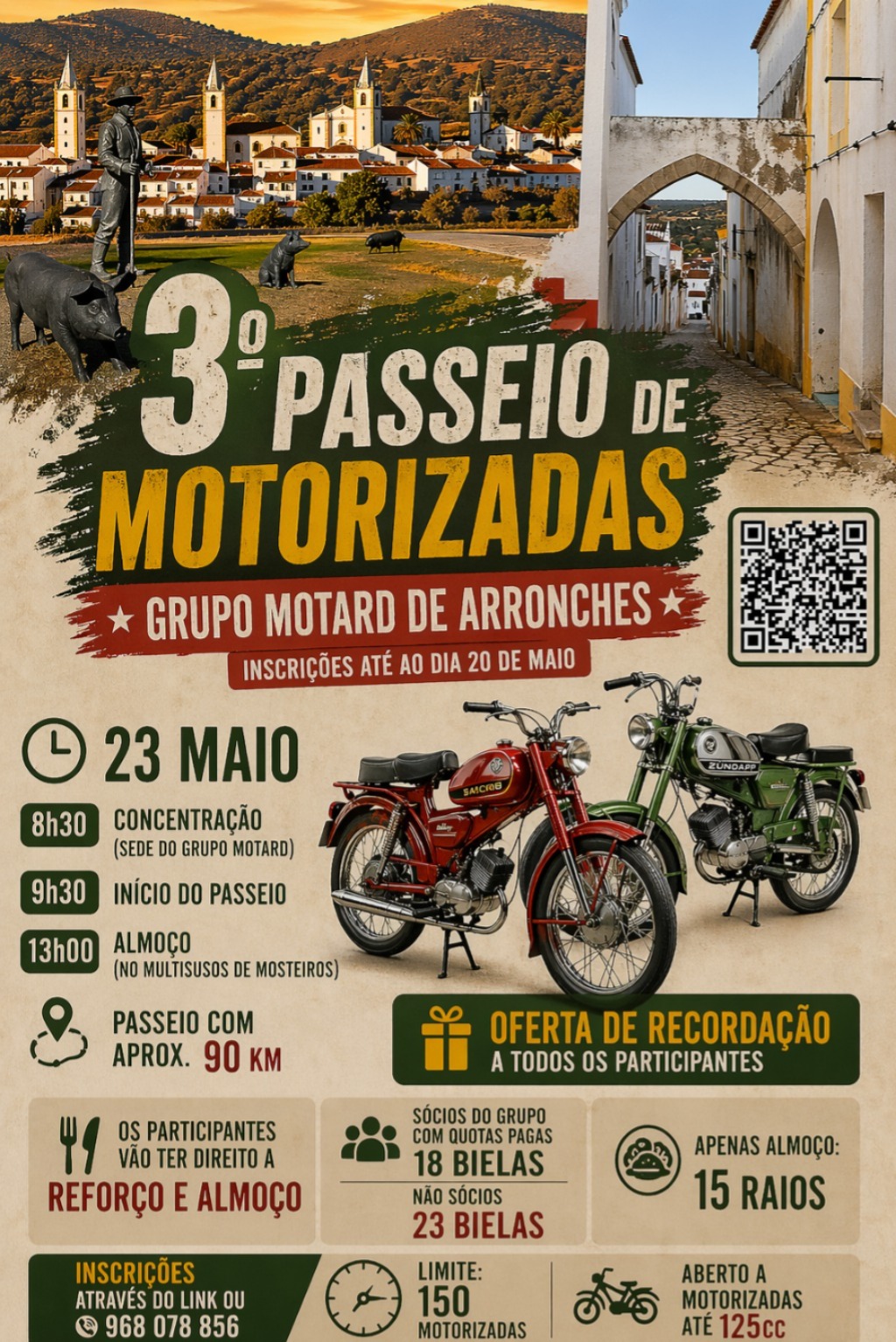 DIVULGAÇÃO

3.º PASSEIO DE MOTORIZADAS

Dia 23 de maio (sábado), com partida às …