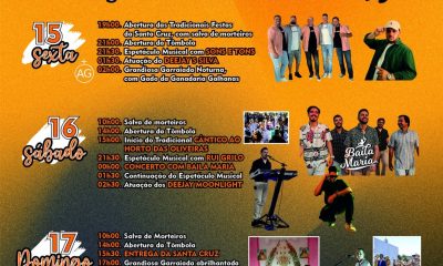 Nova Data

Tradicionais Festas da Santa Cruz 
15, 16 e 17 de maio 
Santiago Maio…