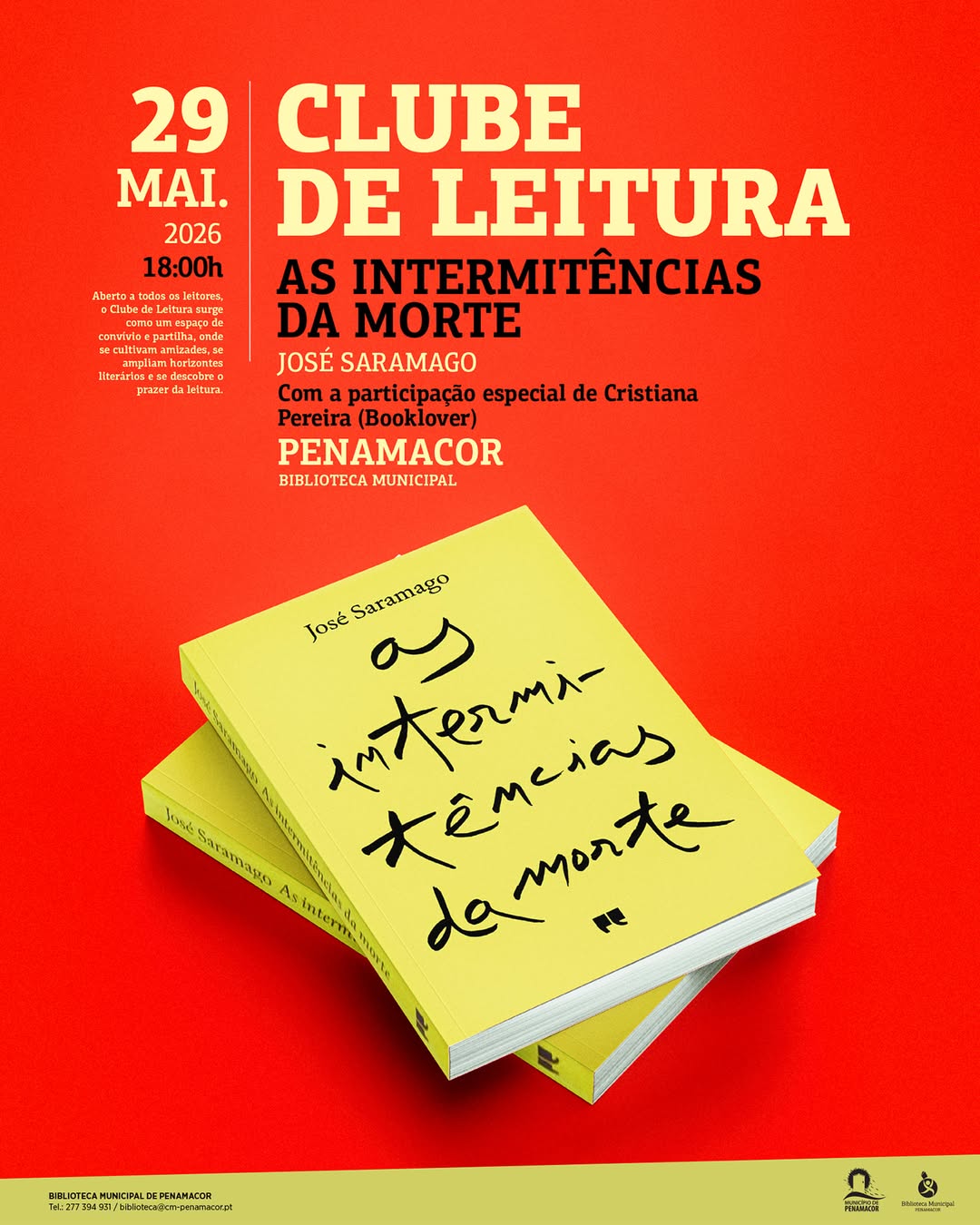 Clube de Leitura regressa à Biblioteca Municipal com obra de José Saramago

No p…