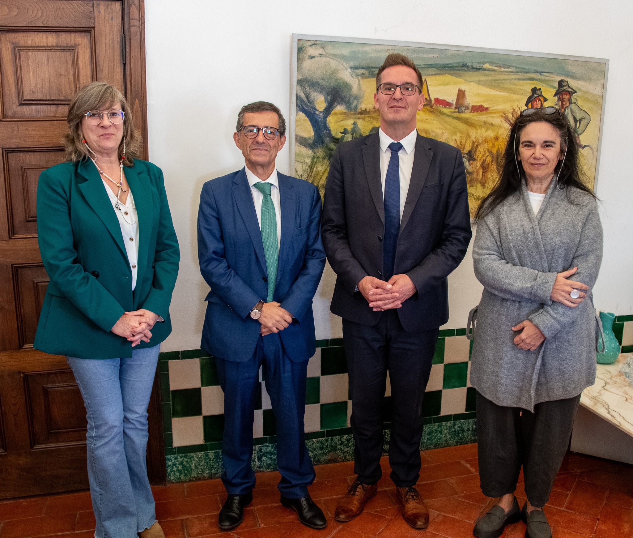 O Presidente da Câmara Municipal de Évora, Carlos Zorrinho, a vereadora Carmen C…