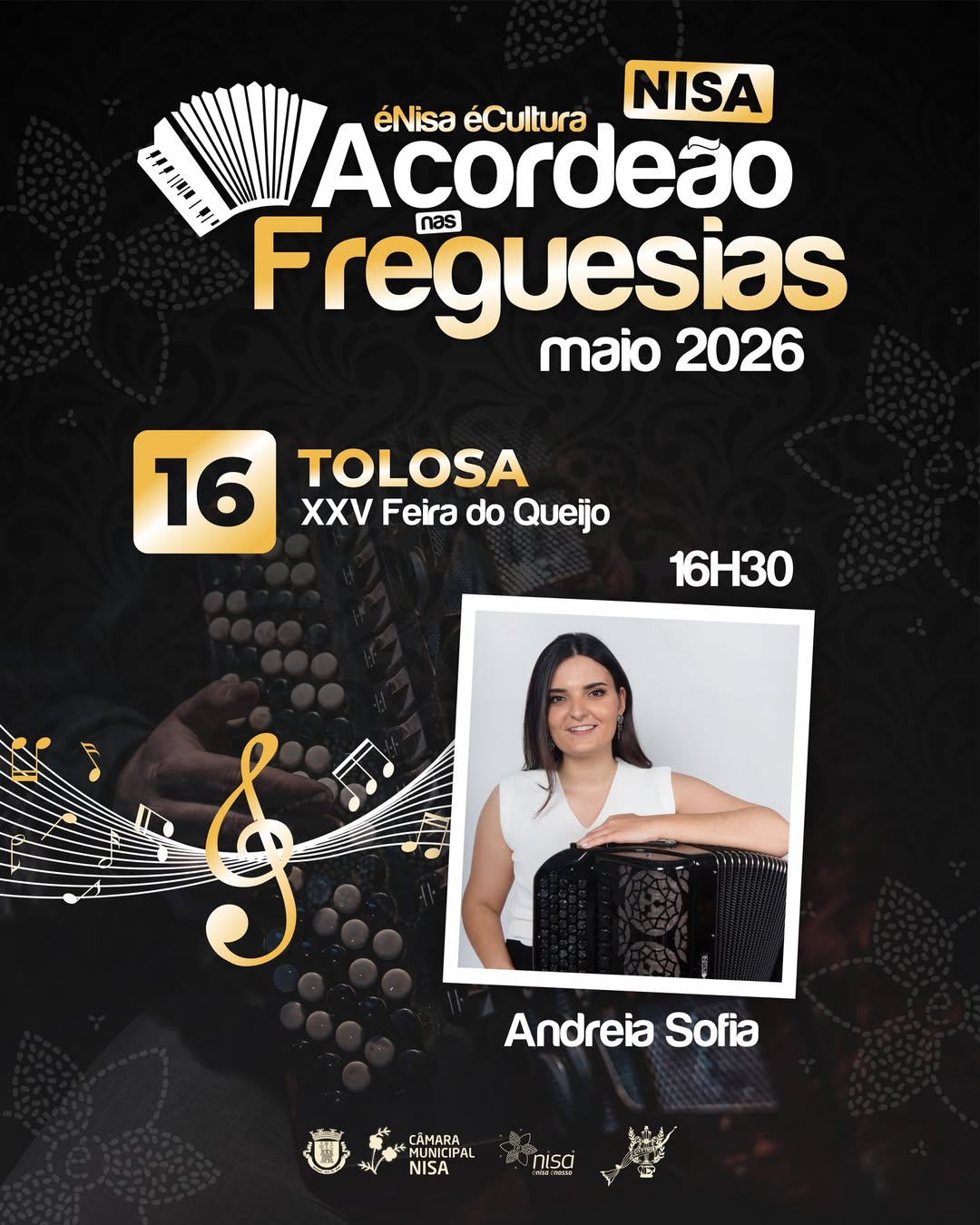 Este sábado, dia 16 de maio, o Acordeão toca em 𝐓𝐨𝐥𝐨𝐬𝐚
#MunicípioDeNisa #Cul… Este sábado, dia 16 de maio, o Acordeão toca em 𝐓𝐨𝐥𝐨𝐬𝐚
#MunicípioDeNisa #Cul…