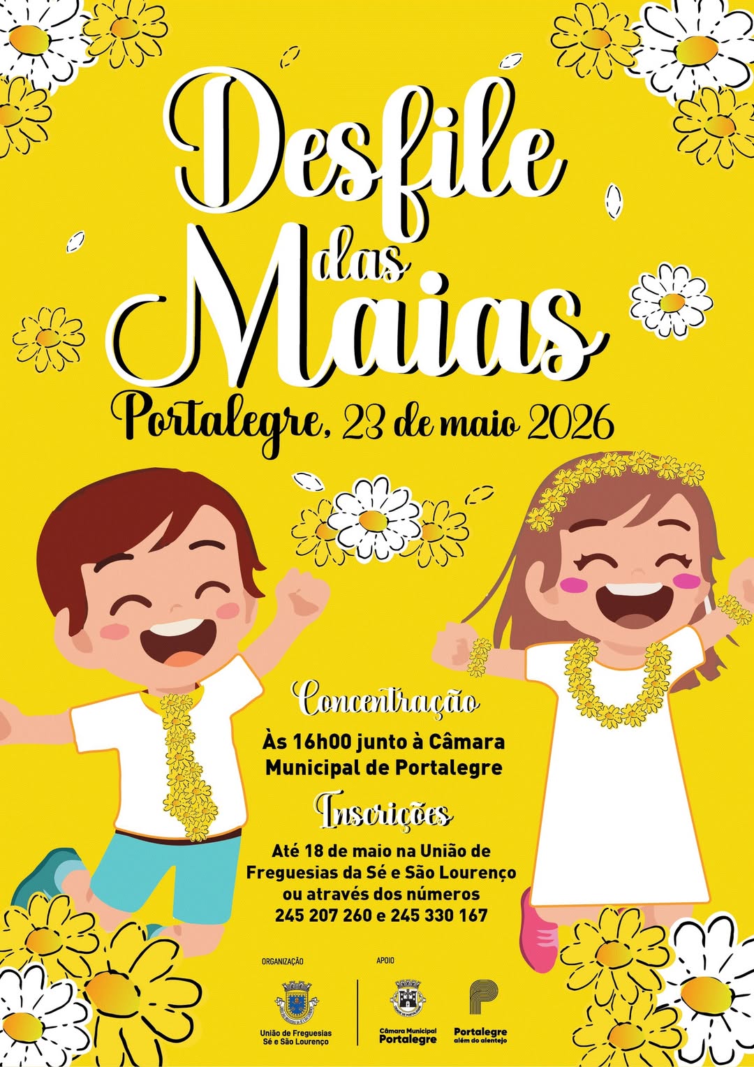 Desfile das Maias, dia 23 de maio, a partir das 16h00.
Inscrições até 18 de maio…