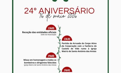 Comemorações do 24º aniversário da Associação Humanitária dos Bombeiros Voluntá…