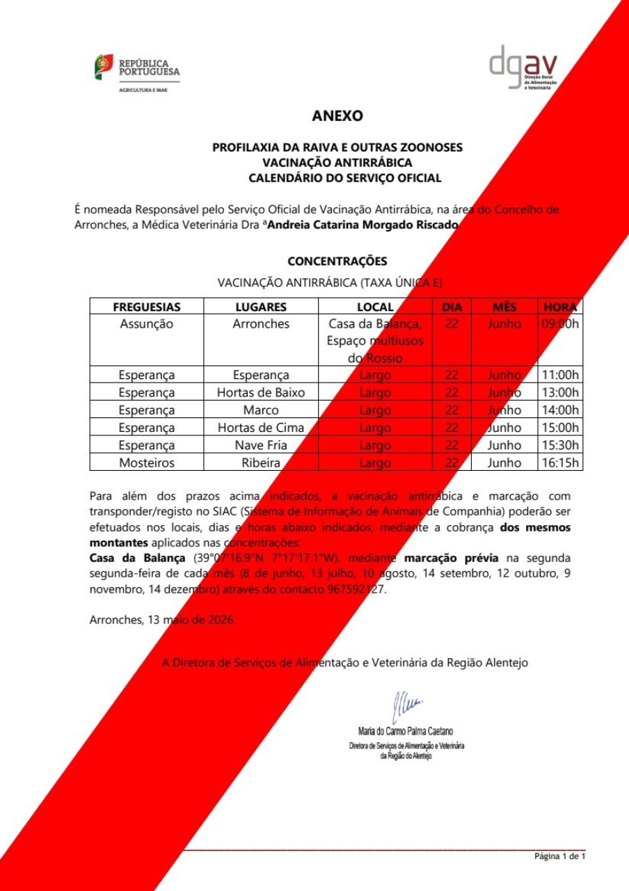 EDITAL | PROFILAXIA DA RAIVA E OUTRAS ZOONOSES – VACINAÇÃO ANTIRRÁBICA

Consulte…