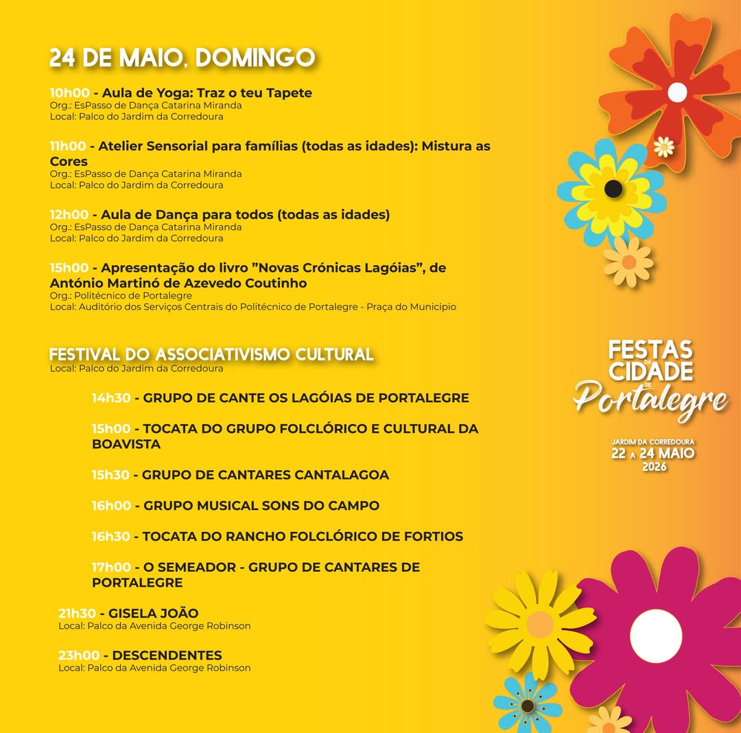 As Festas da Cidade de Portalegre 2026 estão a chegar!  

No dia 24 de maio, o g…
