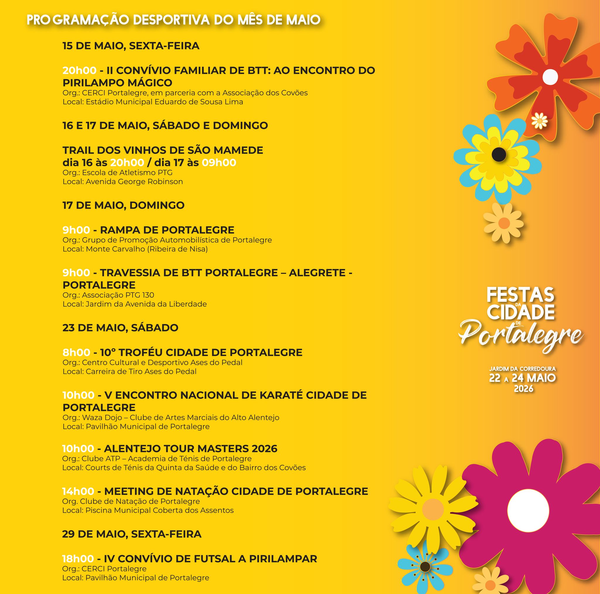 As Festas da Cidade de Portalegre 2026 estão a chegar!  

Fique a conhecer, ao p…