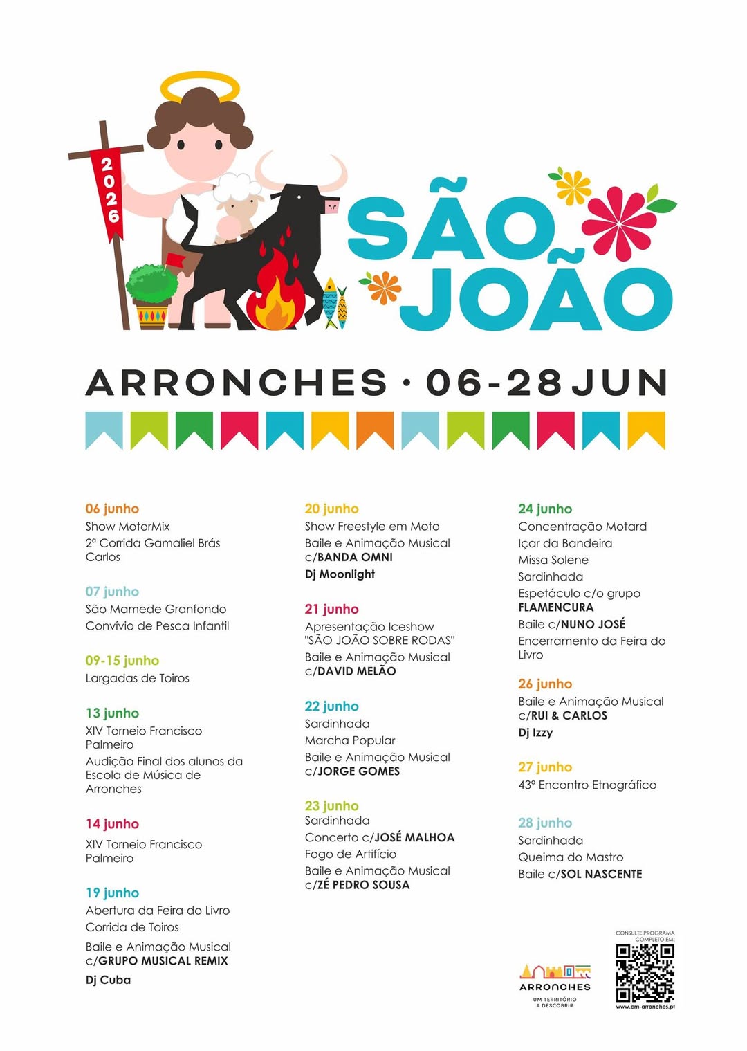 FESTAS DE SÃO JOÃO 2026

De 6 a 28 de junho, em Arronches.

(Brevemente mais inf…