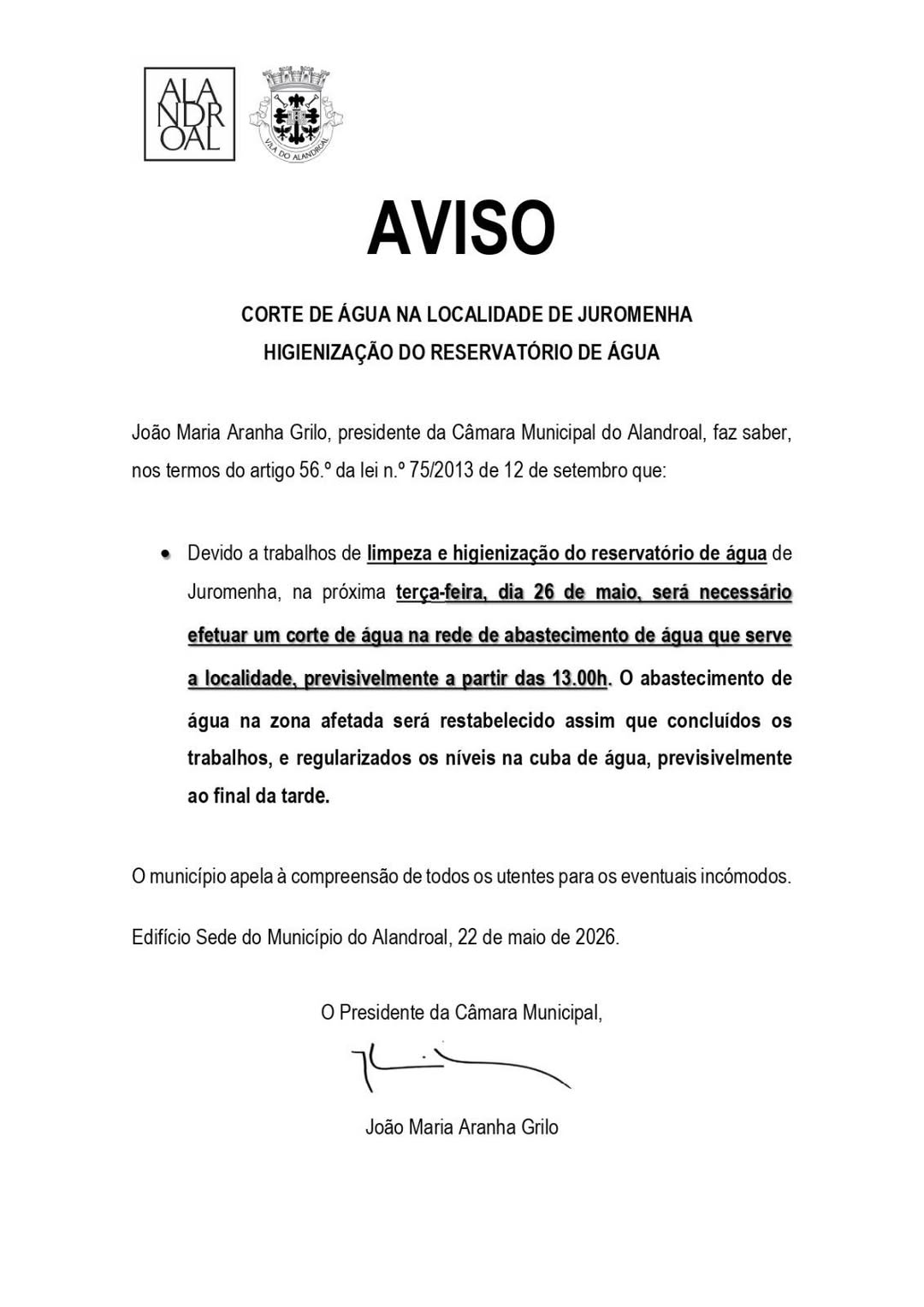 Corte de Água 
 26 de maio 
Juromenha 

#CorteDeAgua
#Juromenha