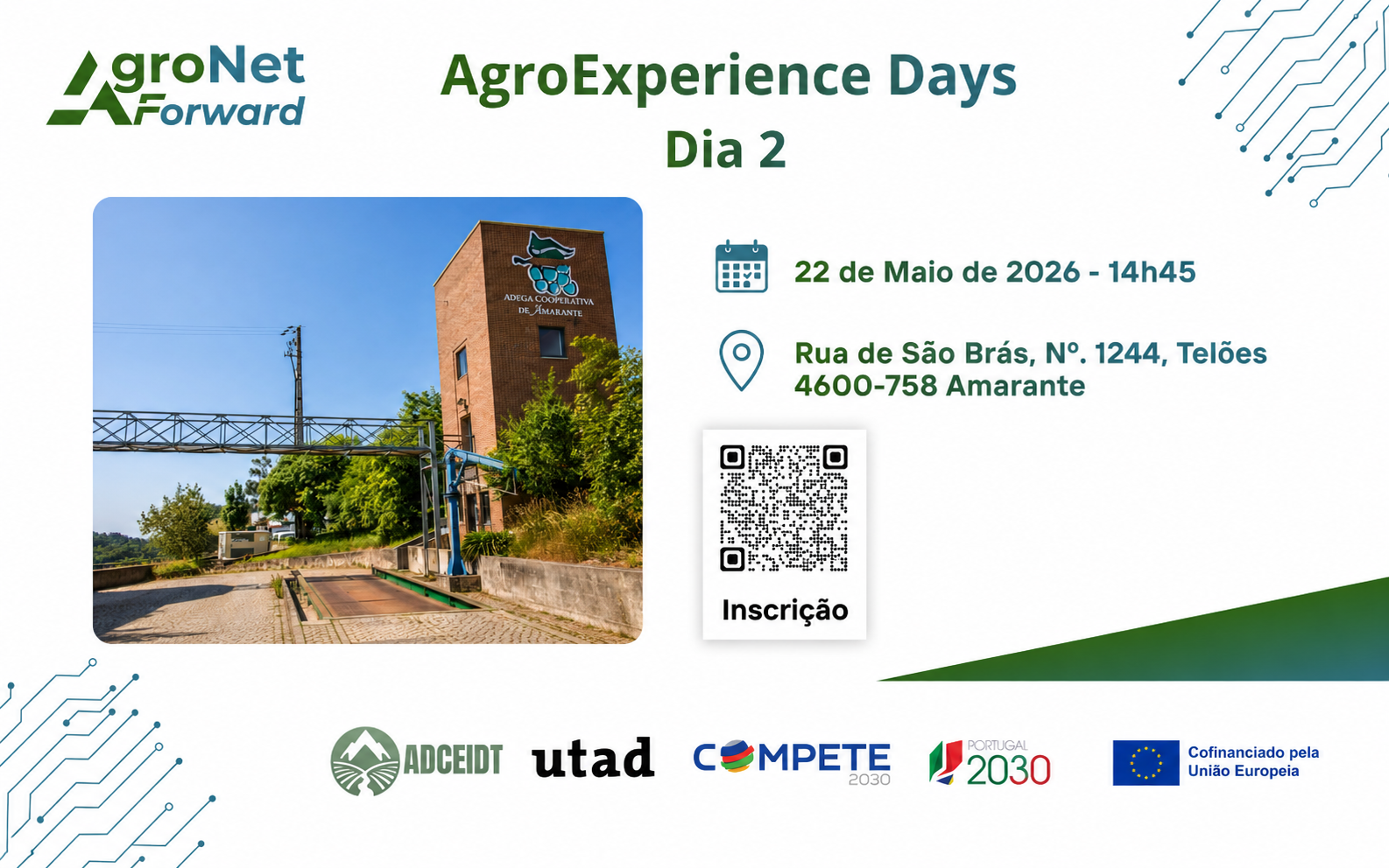 AgroExperience Days dedicam segundo dia à viticultura 5.0 na Adega Cooperativa de Amarante a 22 de maio