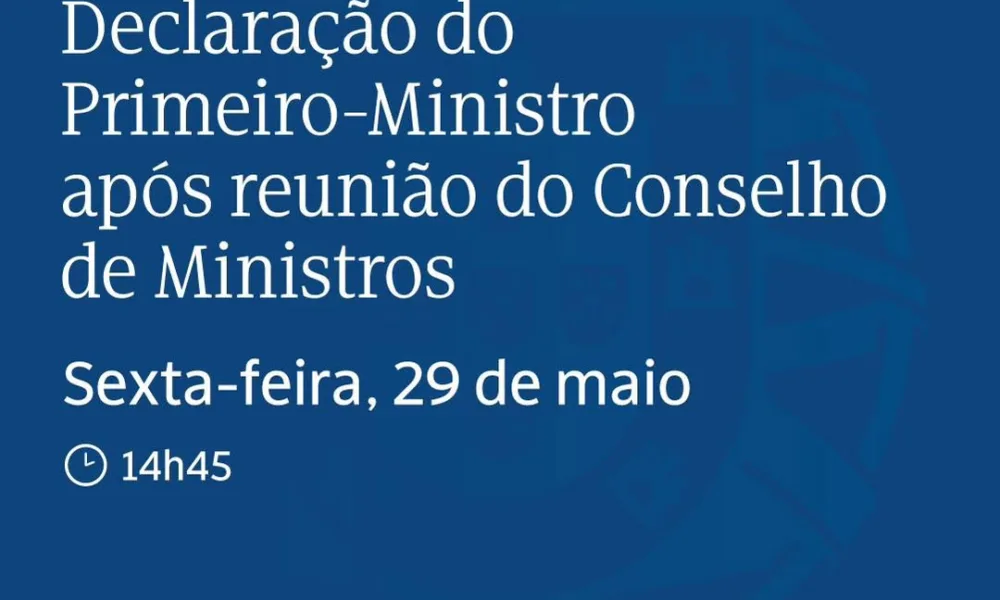 Assista à transmissão em direto da Declaração do Primeiro-Ministro após o Consel…