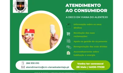 Atendimento DECO  
 26 de maio
 Instalações do Balcão Municipal 
Horário: 14h30 …