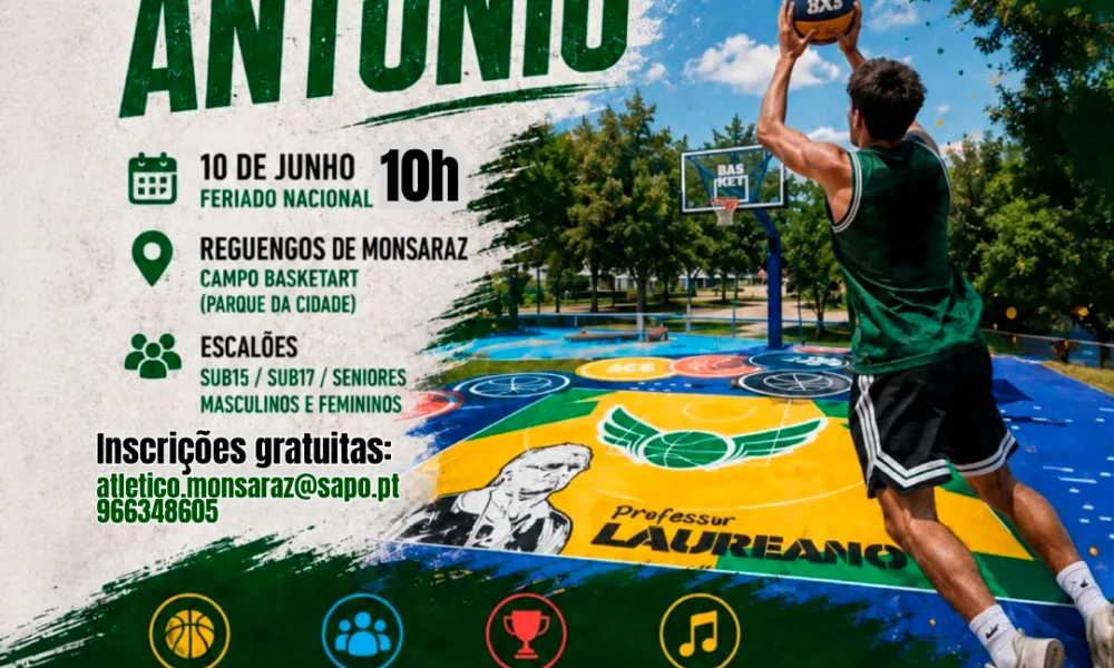Basquetebol | Torneio de Santo António 3×3

No próximo dia 10 de junho, feriado …