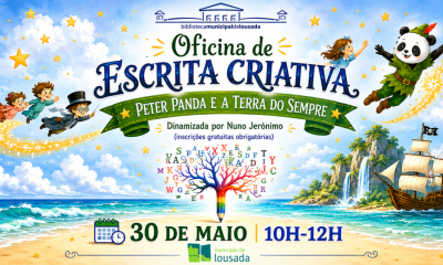 Biblioteca Municipal de Lousada promove oficina de escrita criativa inspirada em Peter Pan