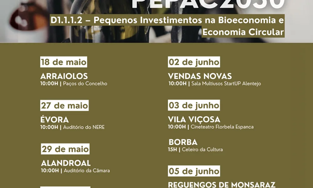 Bioeconomia | Apoios ao Investimento: Sessão em Reguengos de Monsaraz

No próxim…