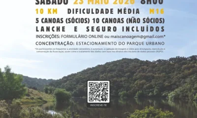 Canoagem: “Passeio do Rei”
Dia 23 de maio, sábado, 8h, concentração no estacion…