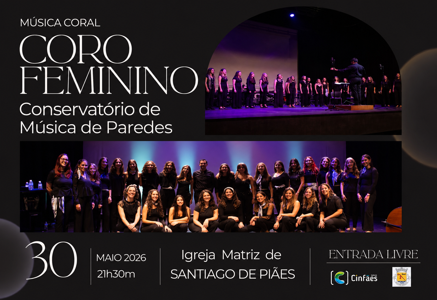 Cinfães recebe concerto do Coro Feminino do Conservatório de Música de Paredes
