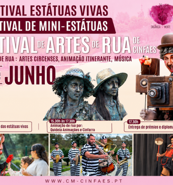 Cinfães transforma-se num palco ao ar livre com regresso do Festival de Estátuas Vivas