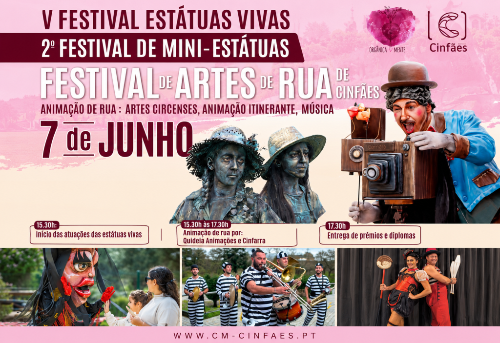 Cinfães transforma-se num palco ao ar livre com regresso do Festival de Estátuas Vivas