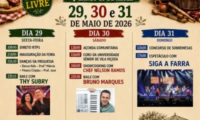 Feira da Gastronomia e Artesanato de São Romão 

Nos dias 29, 30 e 31 de Maio d…