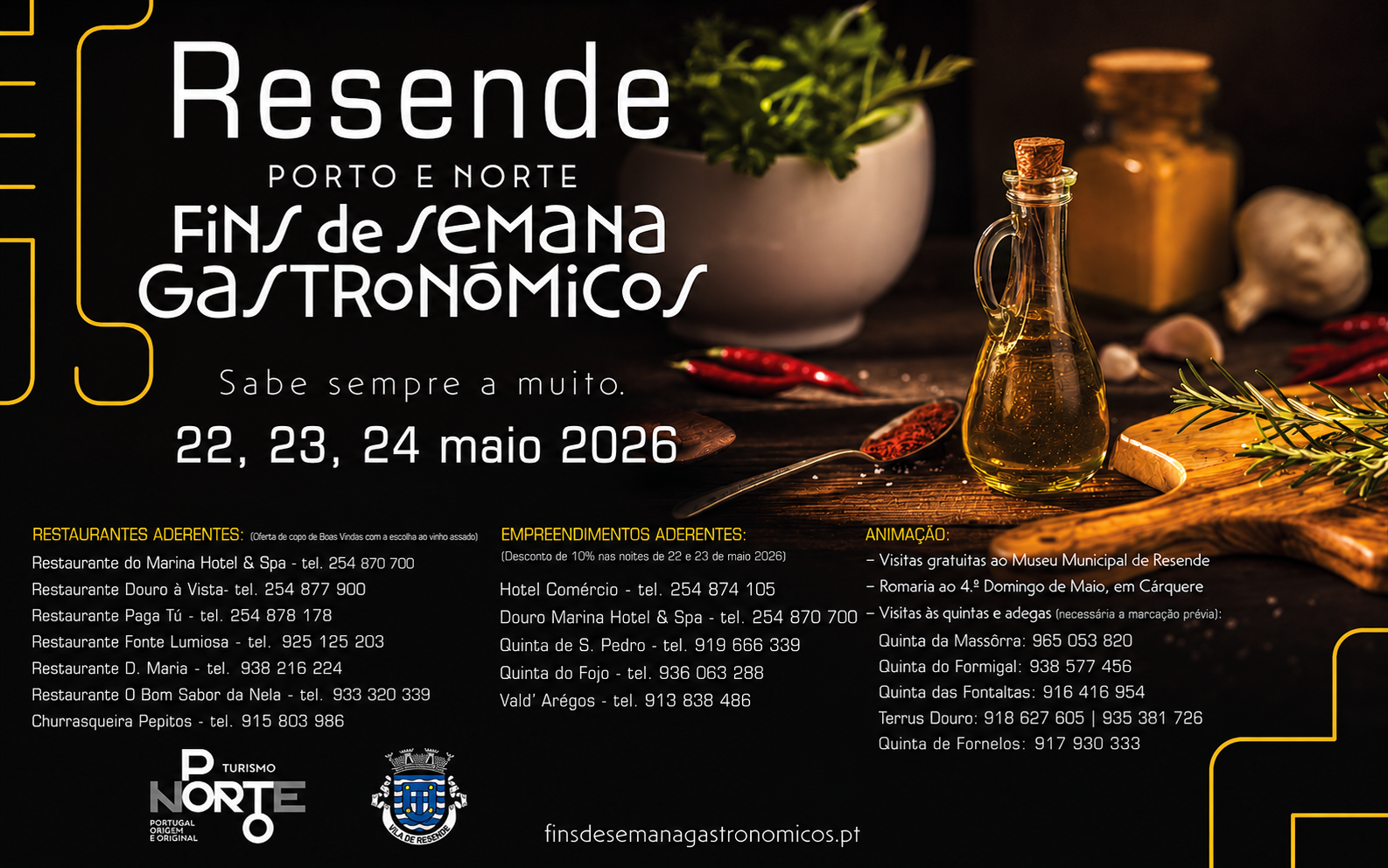 Fim de Semana Gastronómico em Resende: anho assado, cavacas, cerejas e visitas a quintas de 22 a 24 de maio