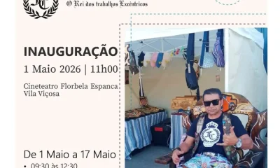 HOJE | A NÃO PERDER | 11H00
INAUGURAÇÃO | EXPOSIÇÃO “O REI DOS TRABALHOS EXCÊNTR…