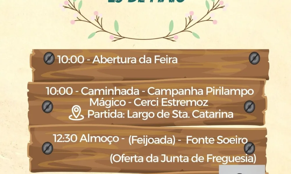 Marque na sua agenda 
 Dia 23 de maio, terá lugar a V Edição da Festa da Primav…