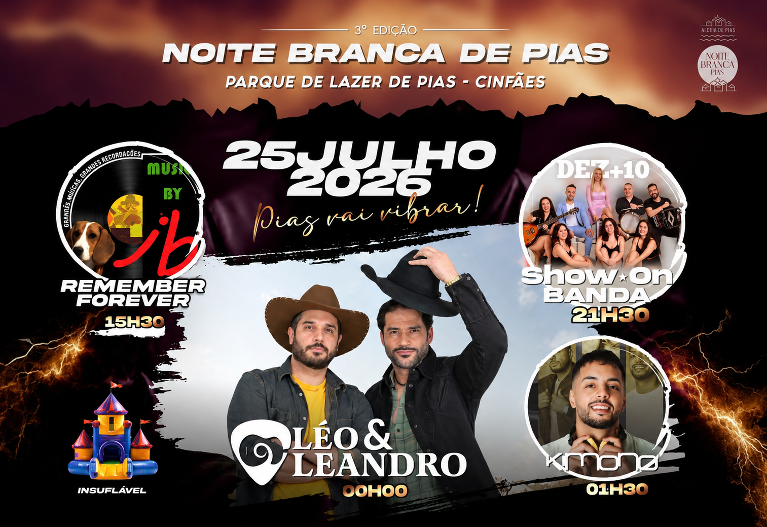 Noite Branca de Pias 2026 já tem cartaz: festa no Parque de Lazer do Bestança a 25 de julho