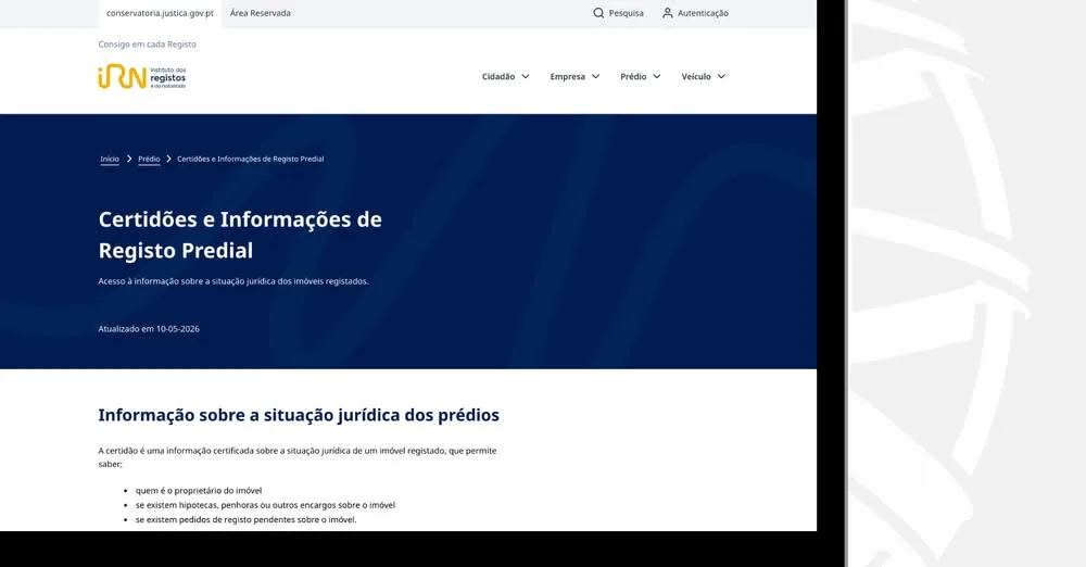 O Ministério da Justiça disponibiliza, através do Instituto dos Registos e do No…